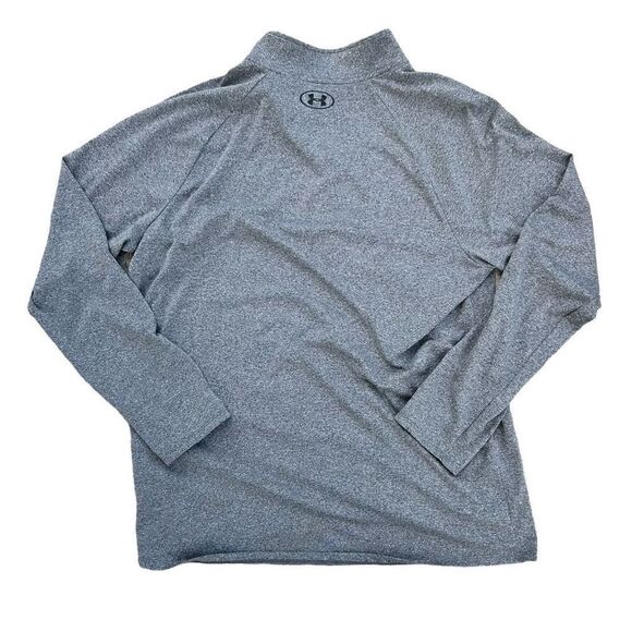 Under Armour HeatGear Men's XL Gray 1/4 Zip Pullover LS Fellowship Christian Ath - Picture 4 of 4